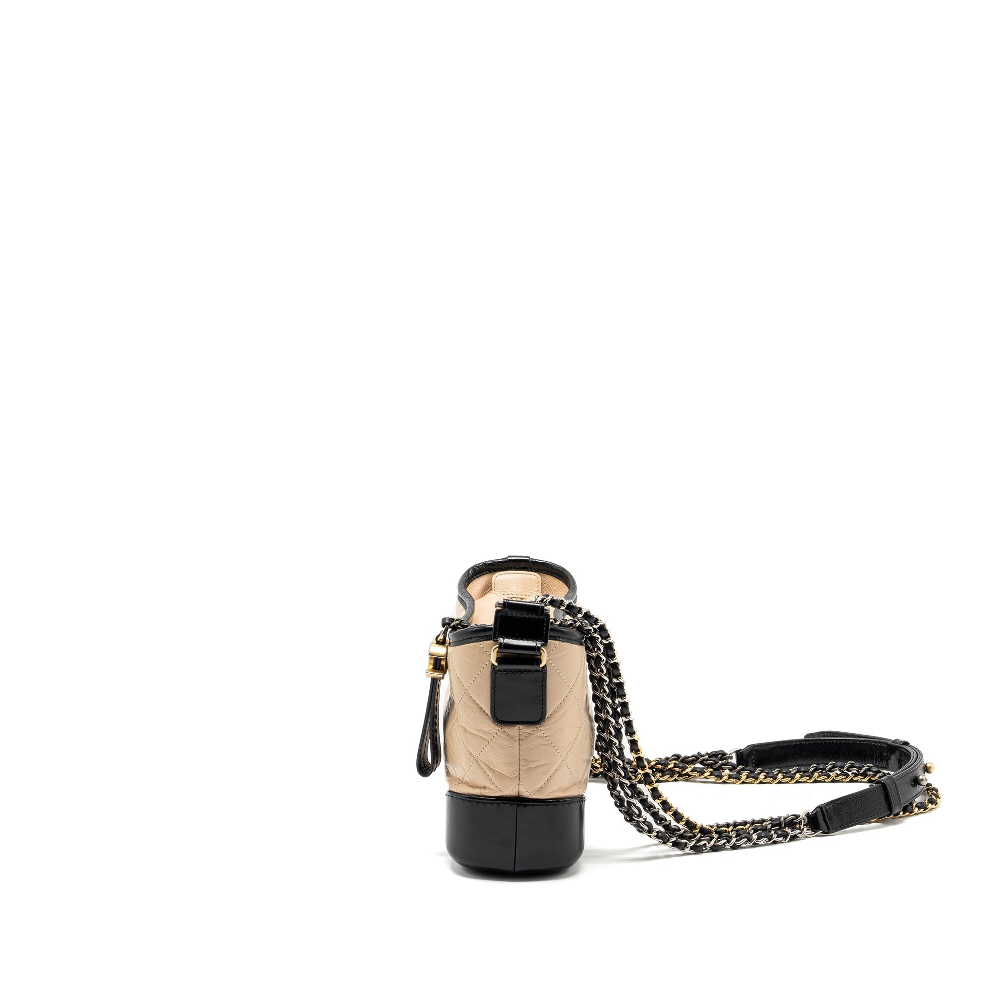 CHANEL SMALL GABRIELLE HOBO BAG CALFSKIN BEIGE MULTICOLOUR HARDWARE
