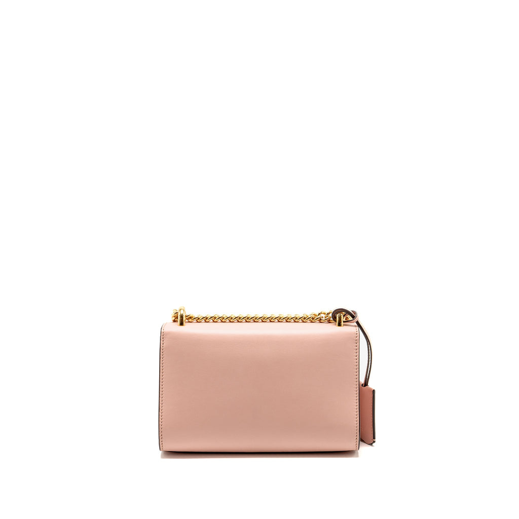 GUCCI PADLOCK CHAIN BAG CRYSTAL STARS CALFSKIN PINK GHW