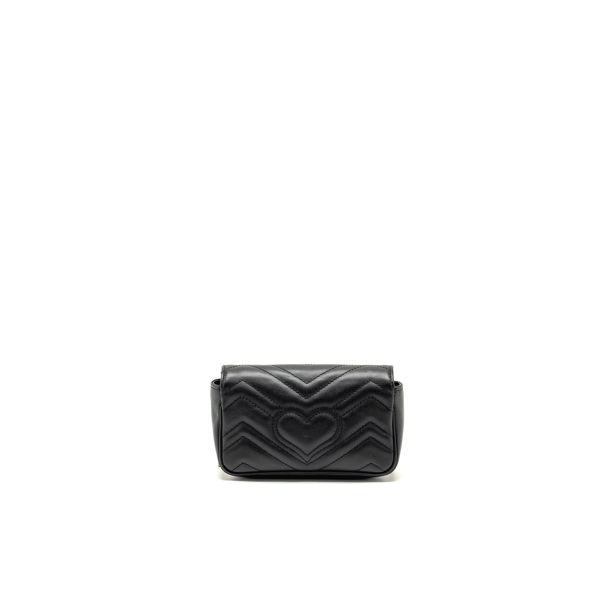 GUCCI MINI GG MARMONT CALFSKIN BLACK GHW