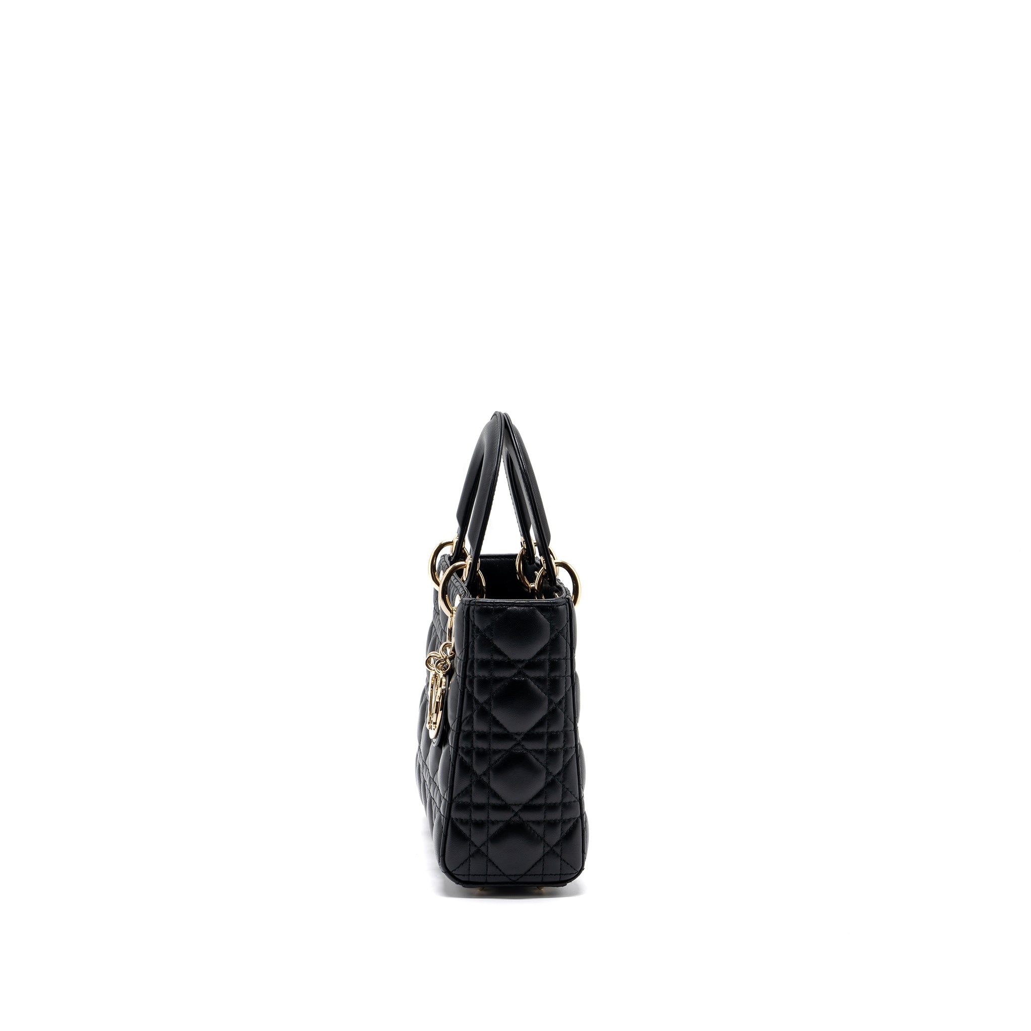 DIOR MY ABC DIOR SMALL LADY DIOR BAG LAMBSKIN BLACK LGHW