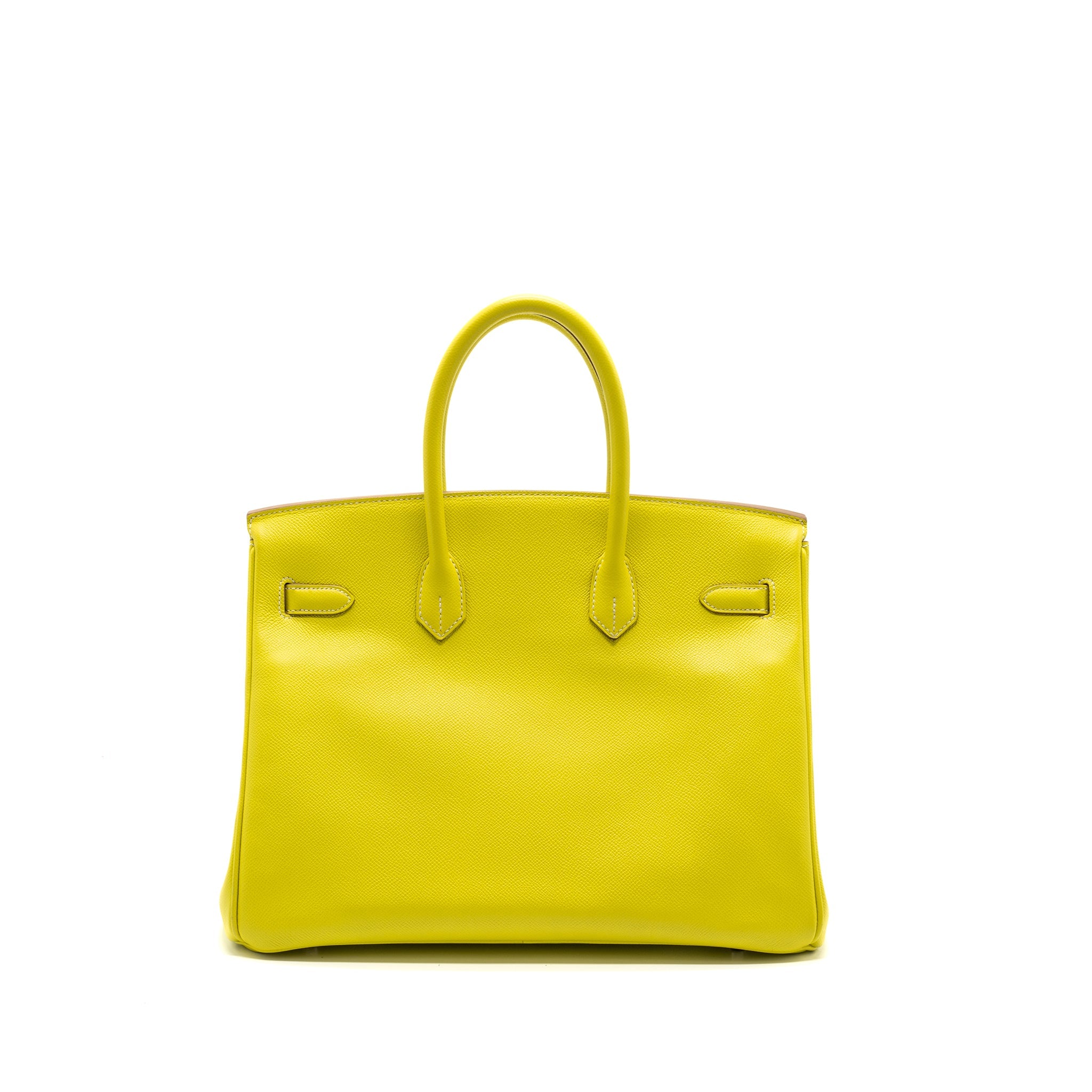 HERMES BIRKIN 35 EPSOM LIME / GRIS PERLE SHW