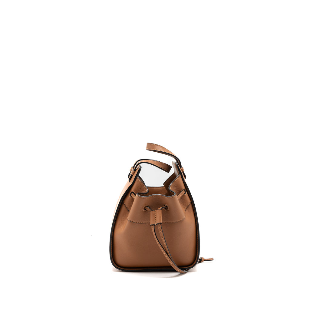 LOEWE MINI HAMMOCK DRAWSTRING BAG CALFSKIN TAN SHW