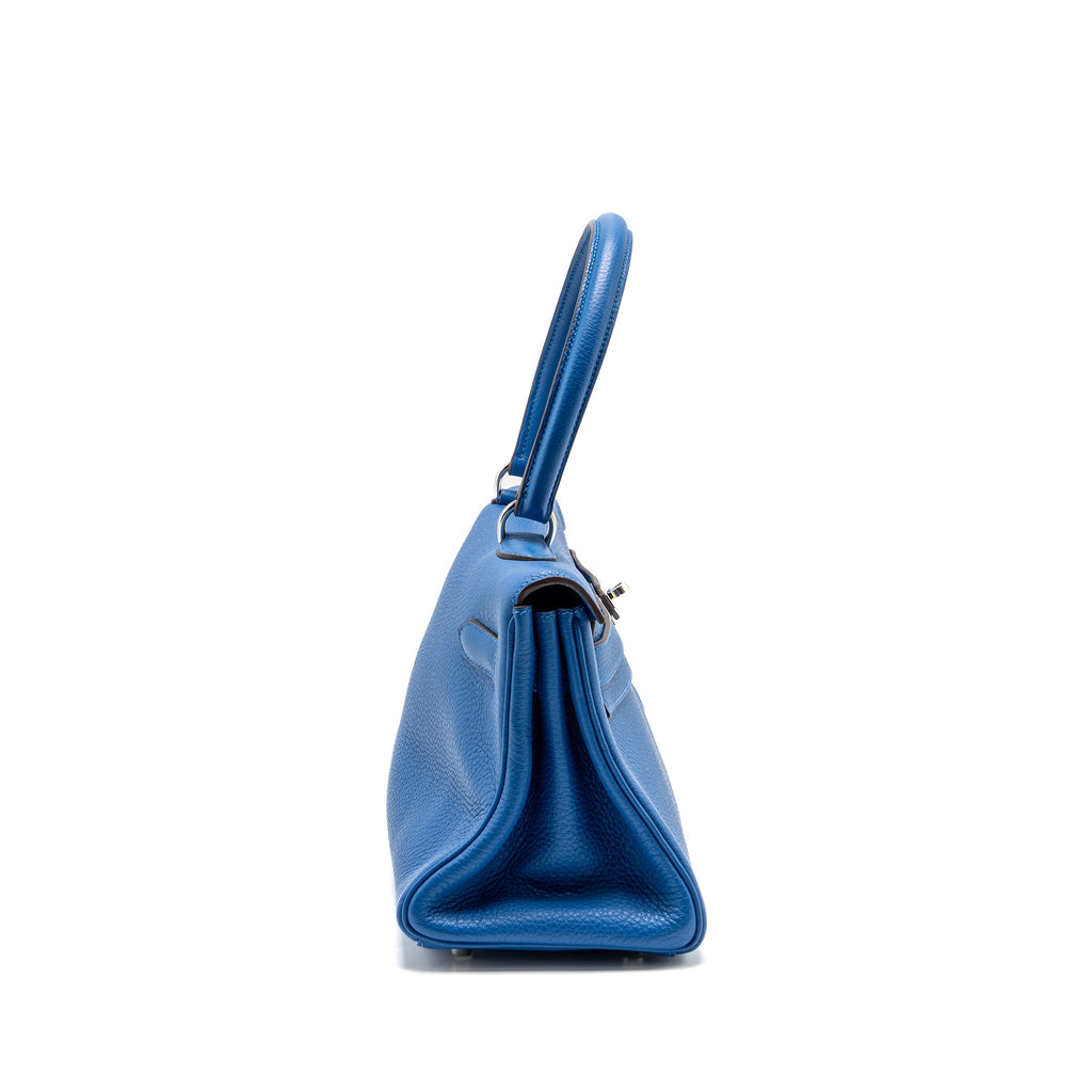 HERMES SHOULDER KELLY CLEMENCE BLUE SHW