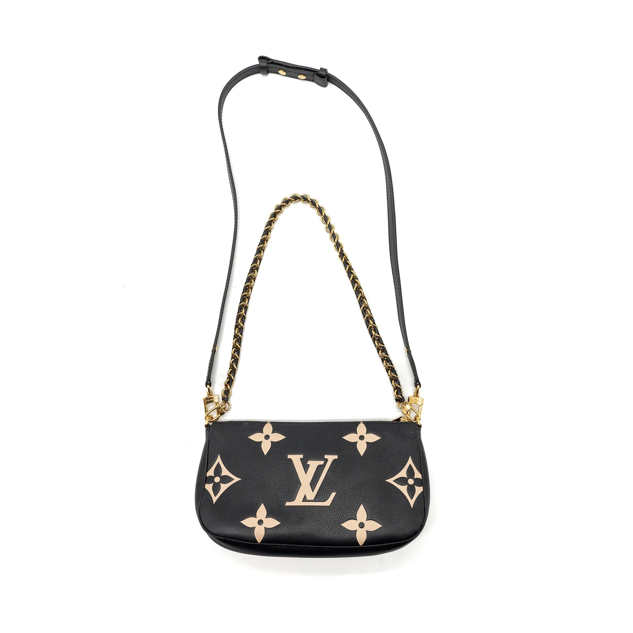 LOUIS VUITTON MULTI POCHETTE MONOGRAM EMPREINTE BLACK GHW