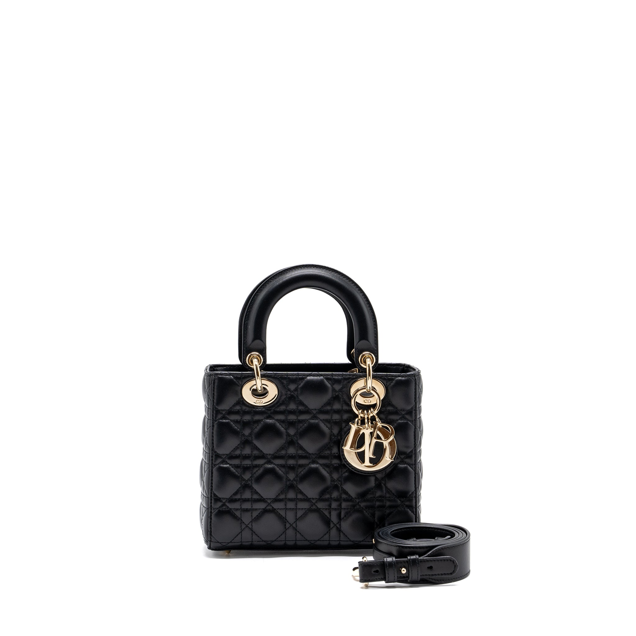 DIOR MY ABC DIOR SMALL LADY DIOR BAG LAMBSKIN BLACK LGHW
