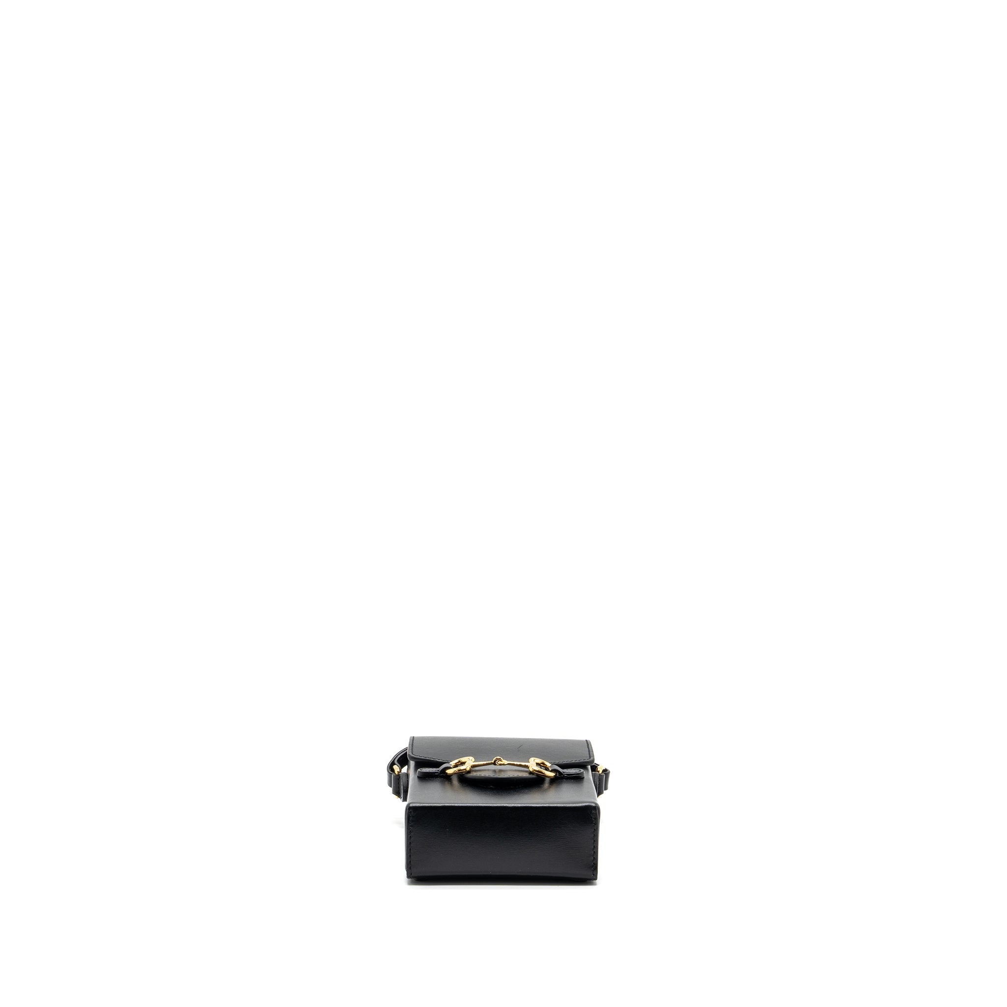 GUCCI 1955 HORSEBIT 1955 CROSSBODY BAG CALFSKIN BLACK GHW