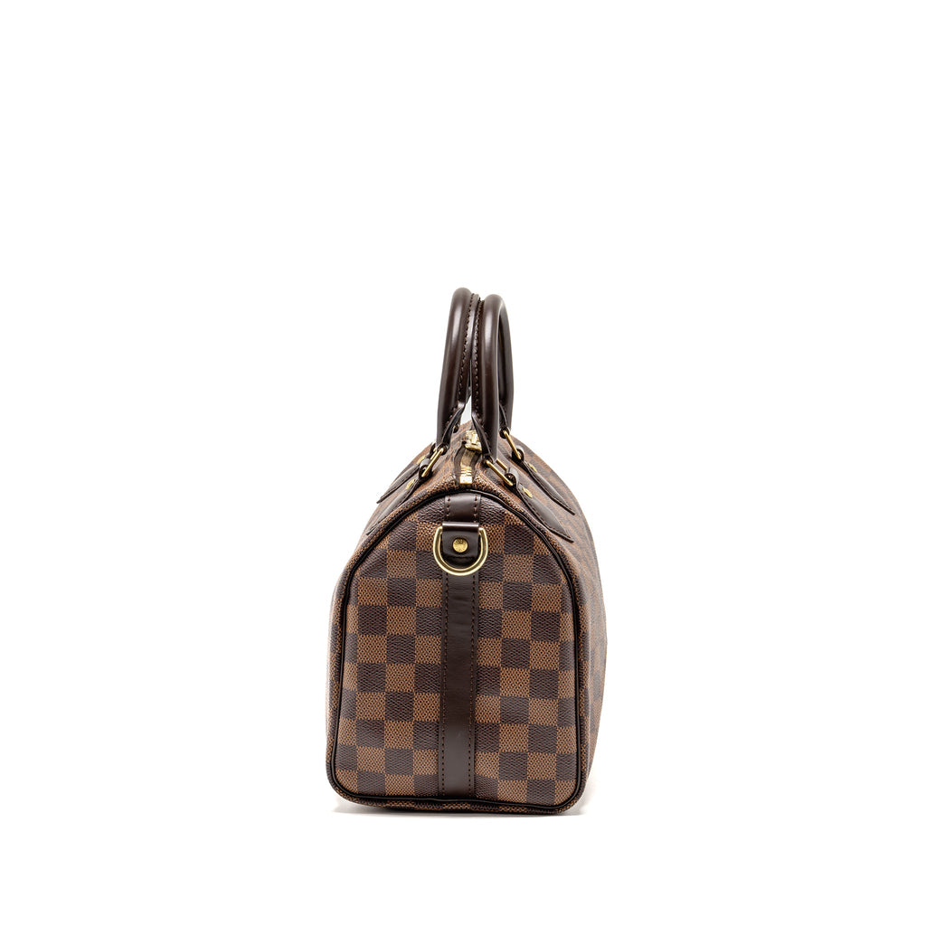 LOUIS VUITTON SPEEDY BANDOULIERE 25 DAMIER EBENE CANVAS GHW