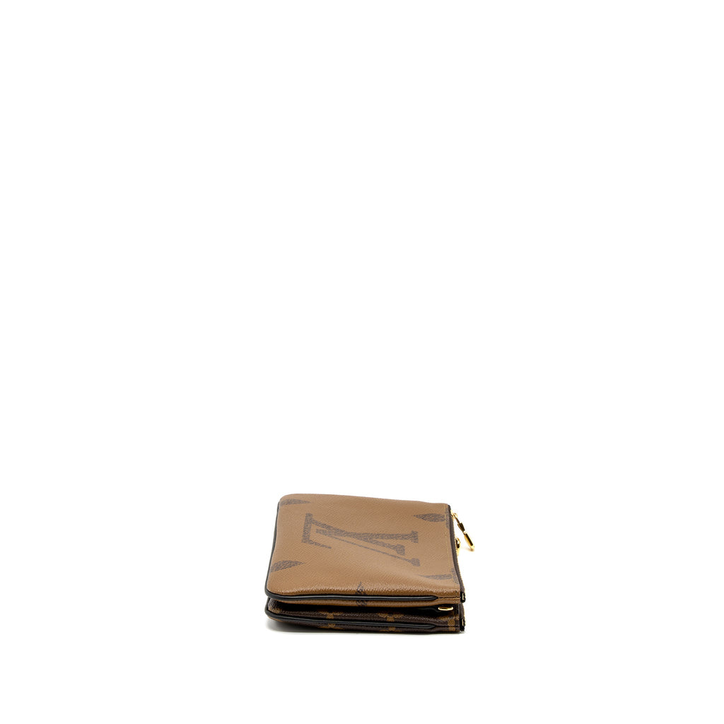 LOUIS VUITTON DOUBLE ZIP POCHETTE RESERVE MONOGRAM CANVAS GHW (NEW VERSION)