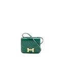 HERMES MINI CONSTANCE OSTRICH VERT VERTIGO GHW