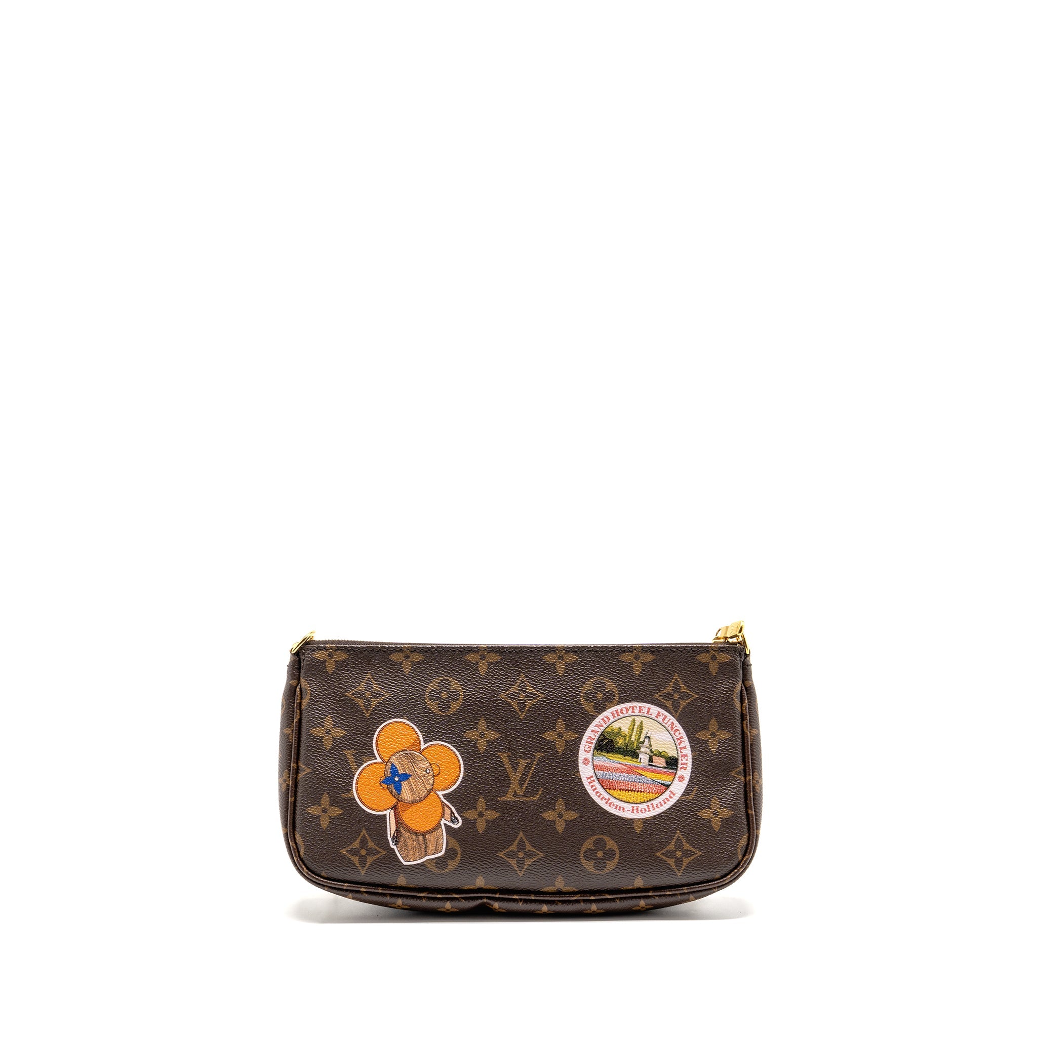 LOUIS VUITTON MY LV WORLD TOUR MULTI POCHETTE ACCESSORIES KHAKI STRAP MONOGRAM CANVAS GHW