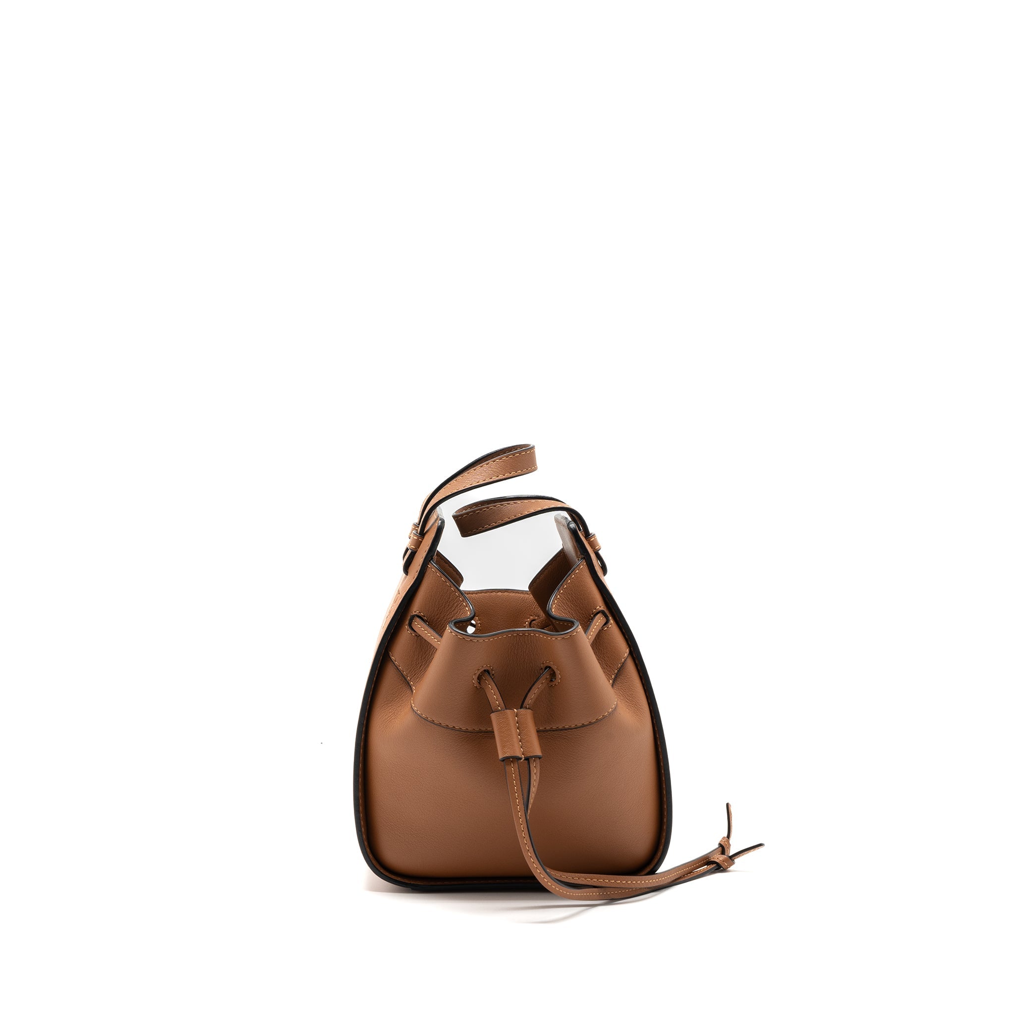 LOEWE MINI HAMMOCK DRAWSTRING BAG CALFSKIN TAN SHW