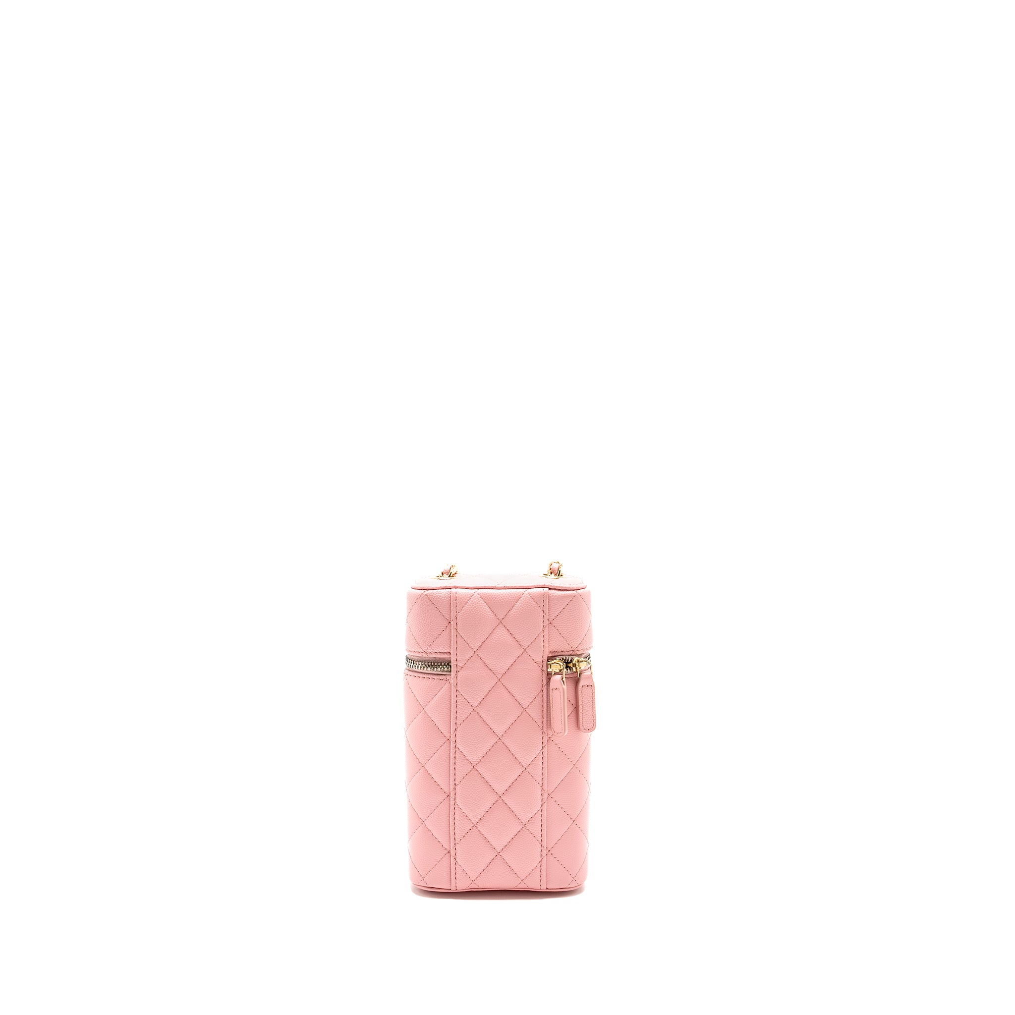 CHANEL VANITY PHONE HOLDER WITH CHAIN CAVIAR PINK LGHW