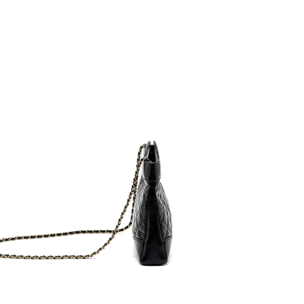 CHANEL 24C MINI 31 BAG SHINY CALFSKIN BLACK LGHW (MICROCHIP)