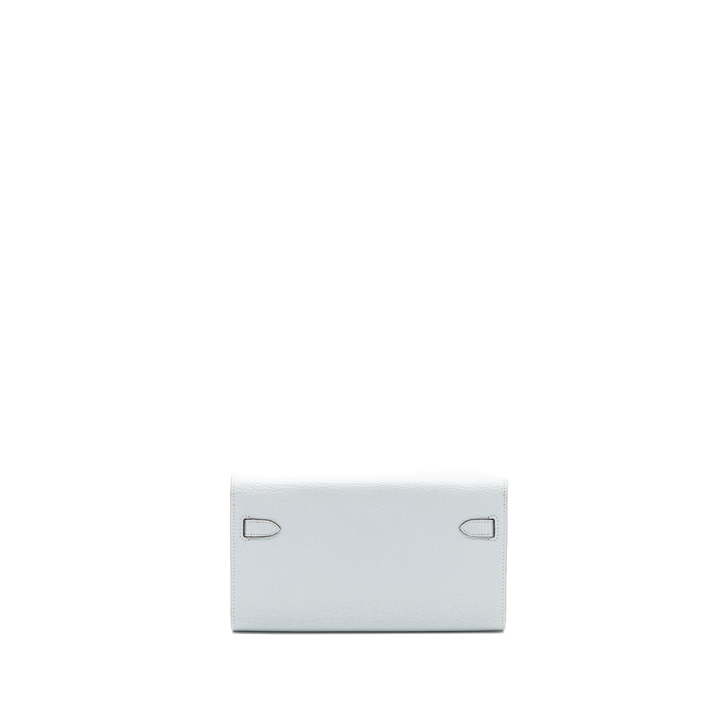 HERMES CLASSIC KELLY TO GO CHEVRE MYSORE BLUE BRUME SHW