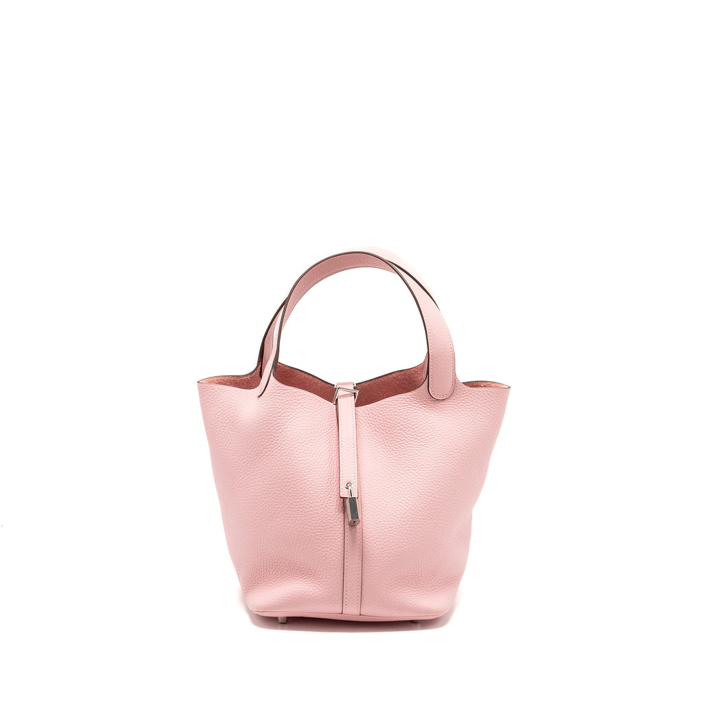 HERMES PICOTIN 22 LOCK BAG CLEMENCE ROSE SAKURA SHW