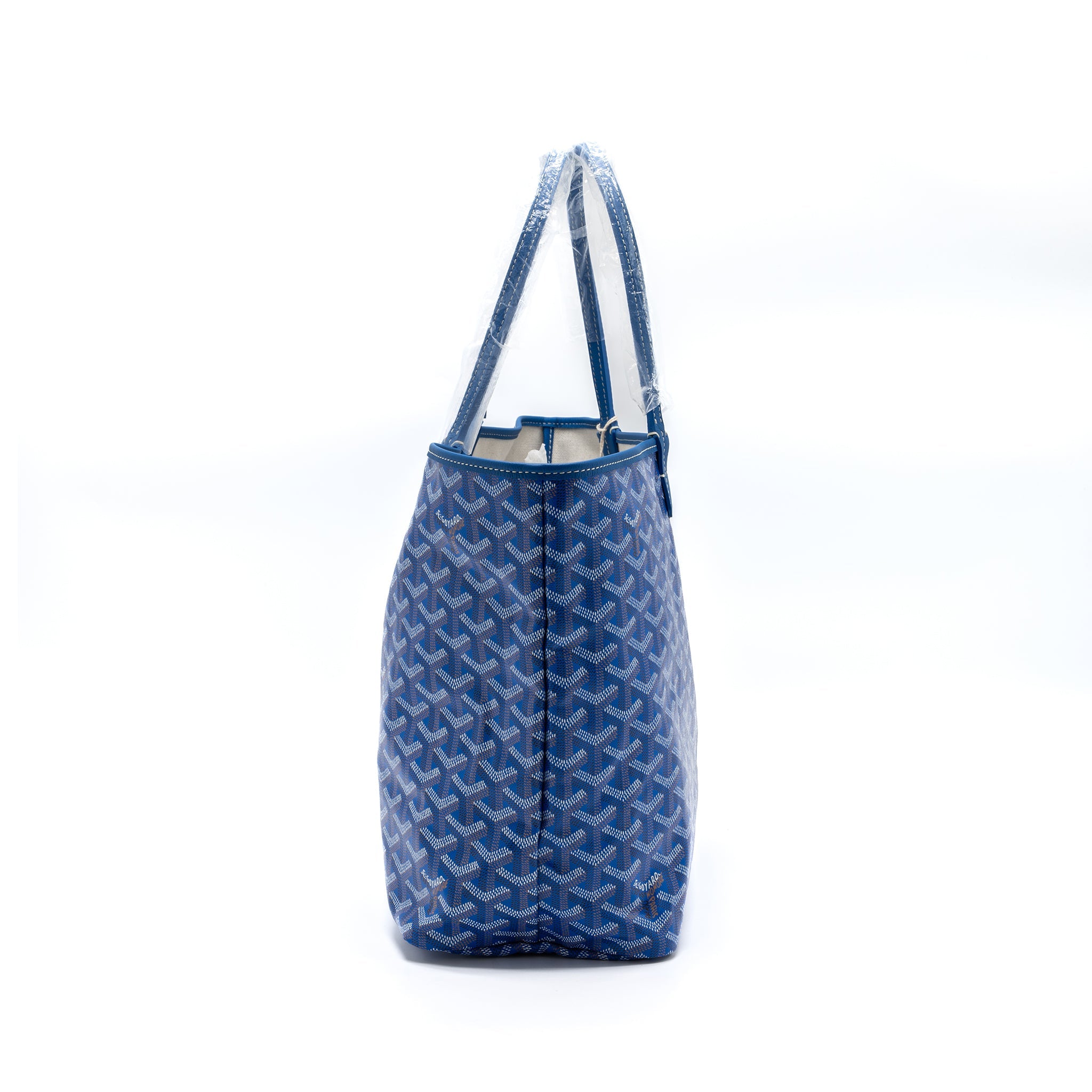 GOYARD SAINT LOUIS PM TOTE BAG CANVAS BLUE SHW