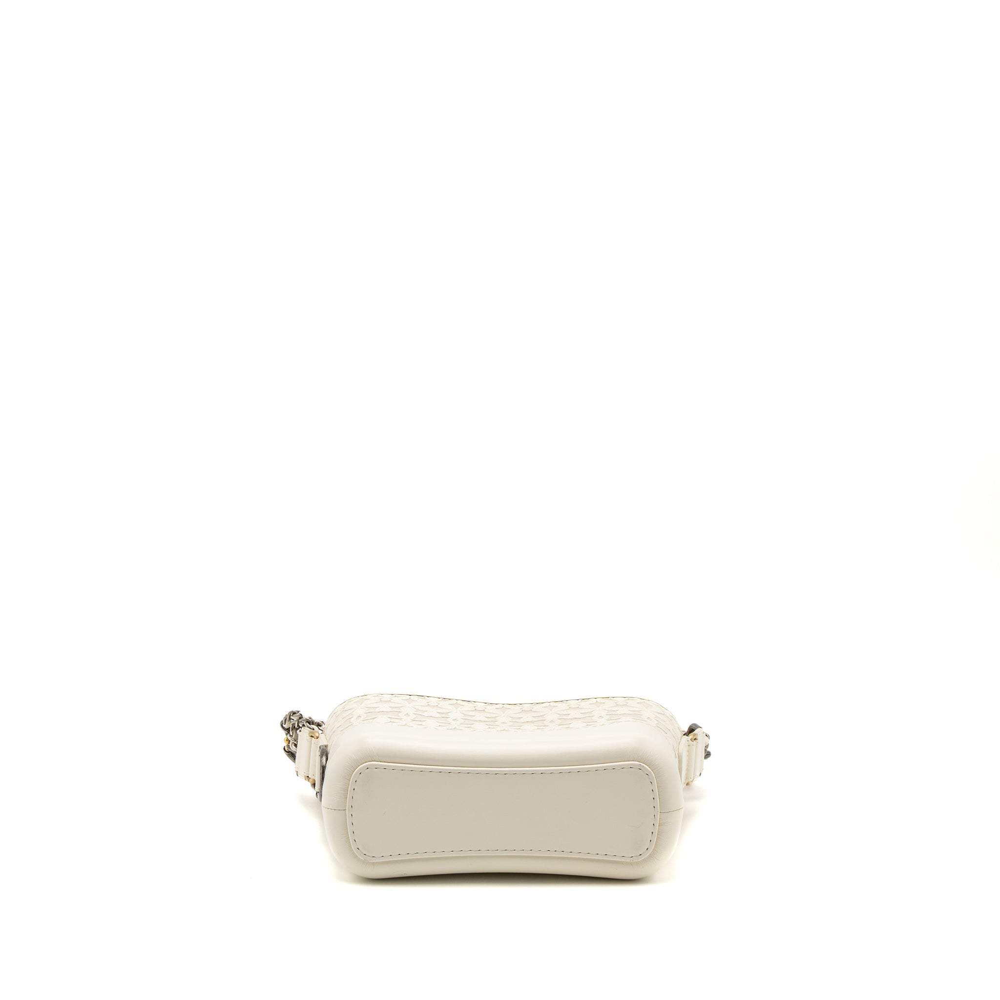 CHANEL SMALL GABRIELLE HOBO BAG LIMITED EDITION CALFSKIN WHITE MULTICOLOUR HARDWARE
