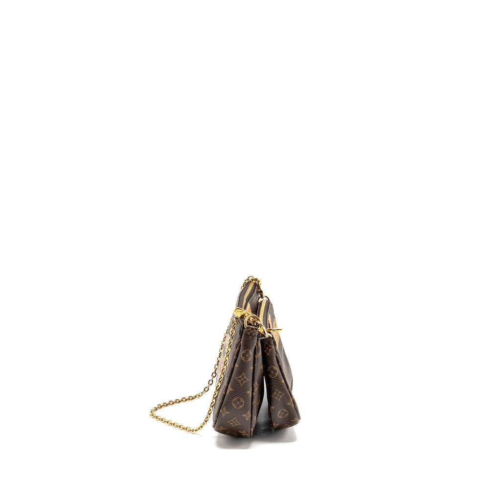 LOUIS VUITTON MY LV WORLD TOUR MULTI POCHETTE ACCESSORIES KHAKI STRAP MONOGRAM CANVAS GHW