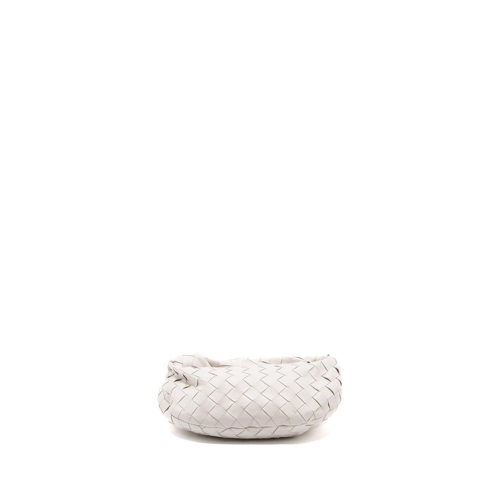 BOTTEGA VENETA MINI JODIE LAMBSKIN CHALK GHW