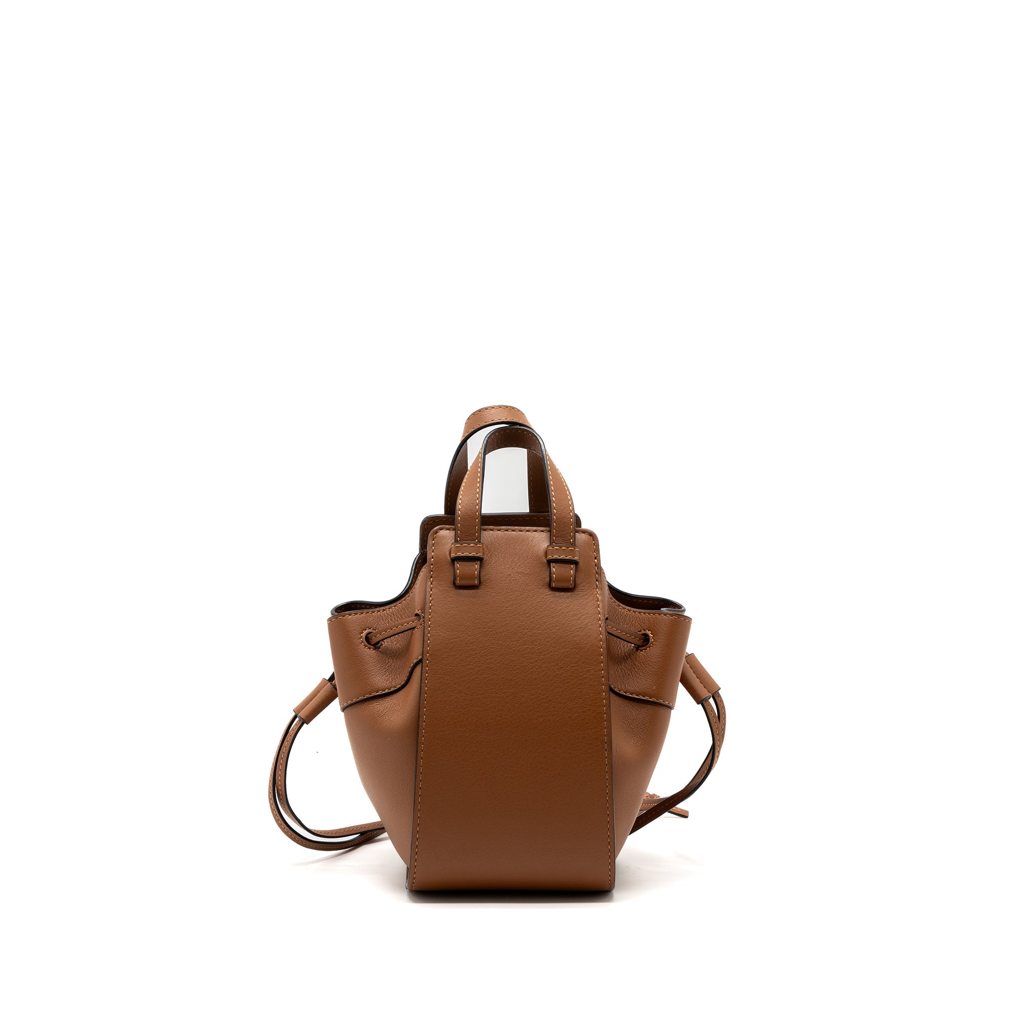 LOEWE MINI HAMMOCK DRAWSTRING BAG CALFSKIN TAN SHW