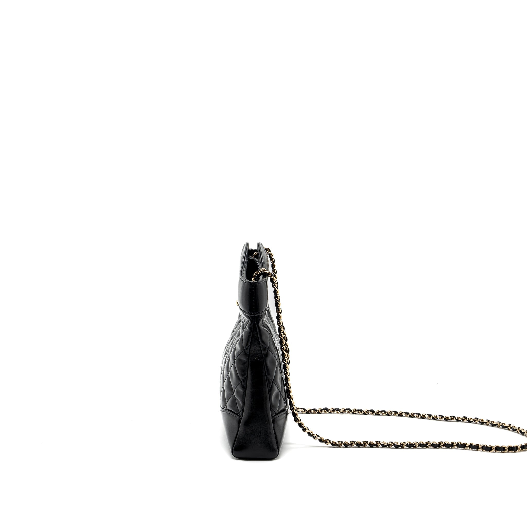CHANEL 24C MINI 31 BAG SHINY CALFSKIN BLACK LGHW (MICROCHIP)