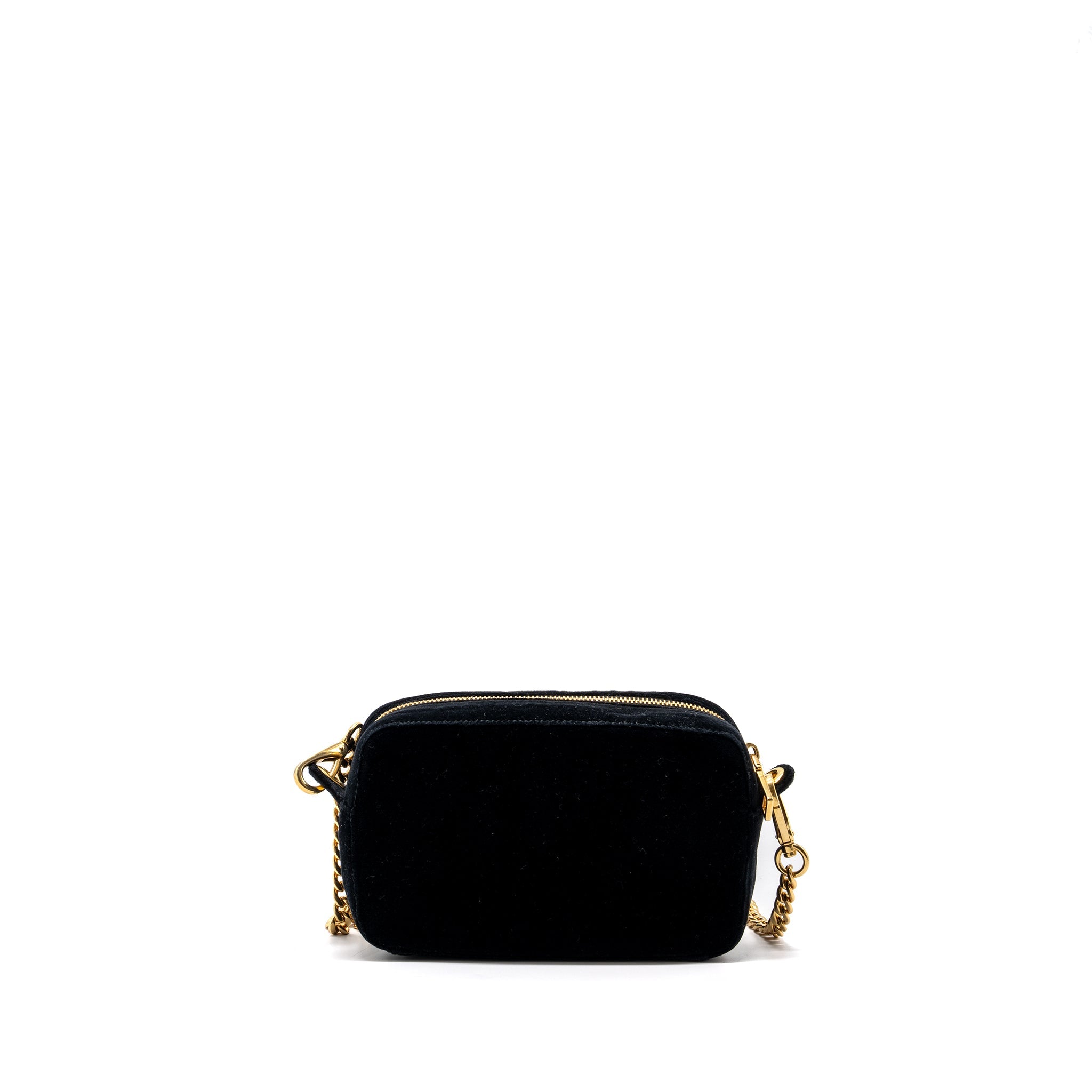 PRADA CAMERA BAG VELVET BLACK GHW
