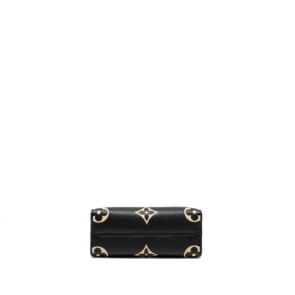 LOUIS VUITTON ONTHEGO PM BICOLOUR MONOGRAM EMPREINTE BLACK/BEIGE GHW