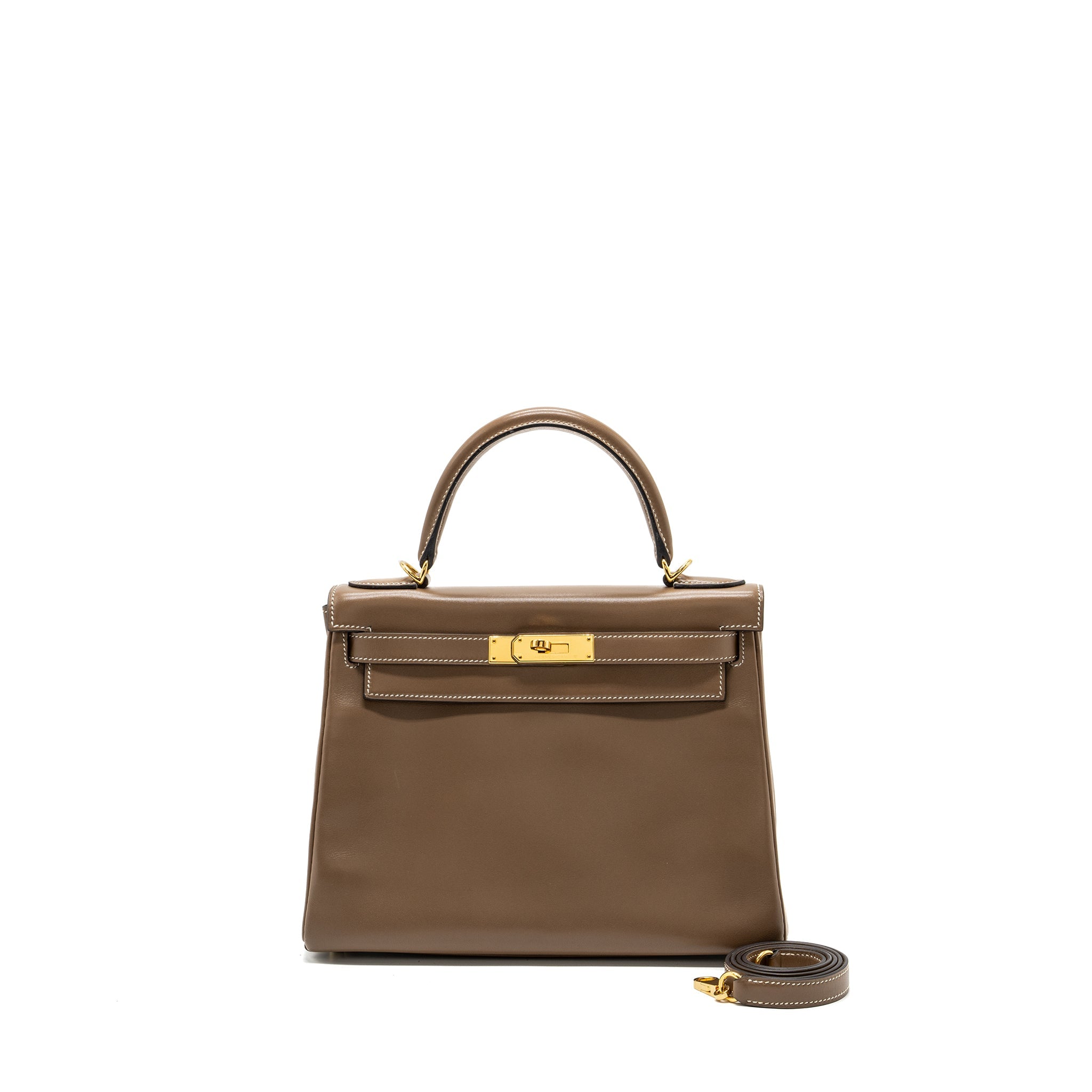 HERMES KELLY 28 TADELAKT ETOUPE GHW