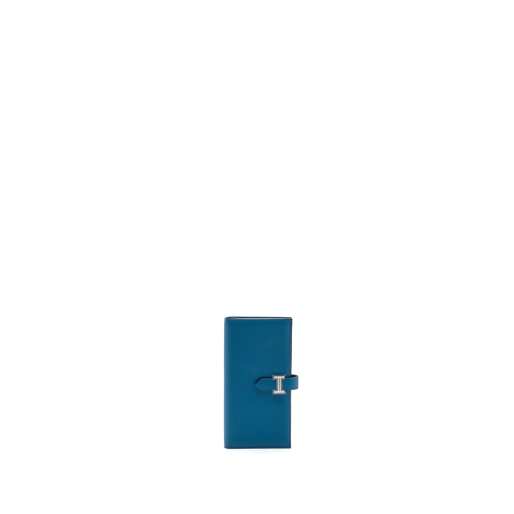 HERMES BEARN WALLET EPSOM BLUE SHW