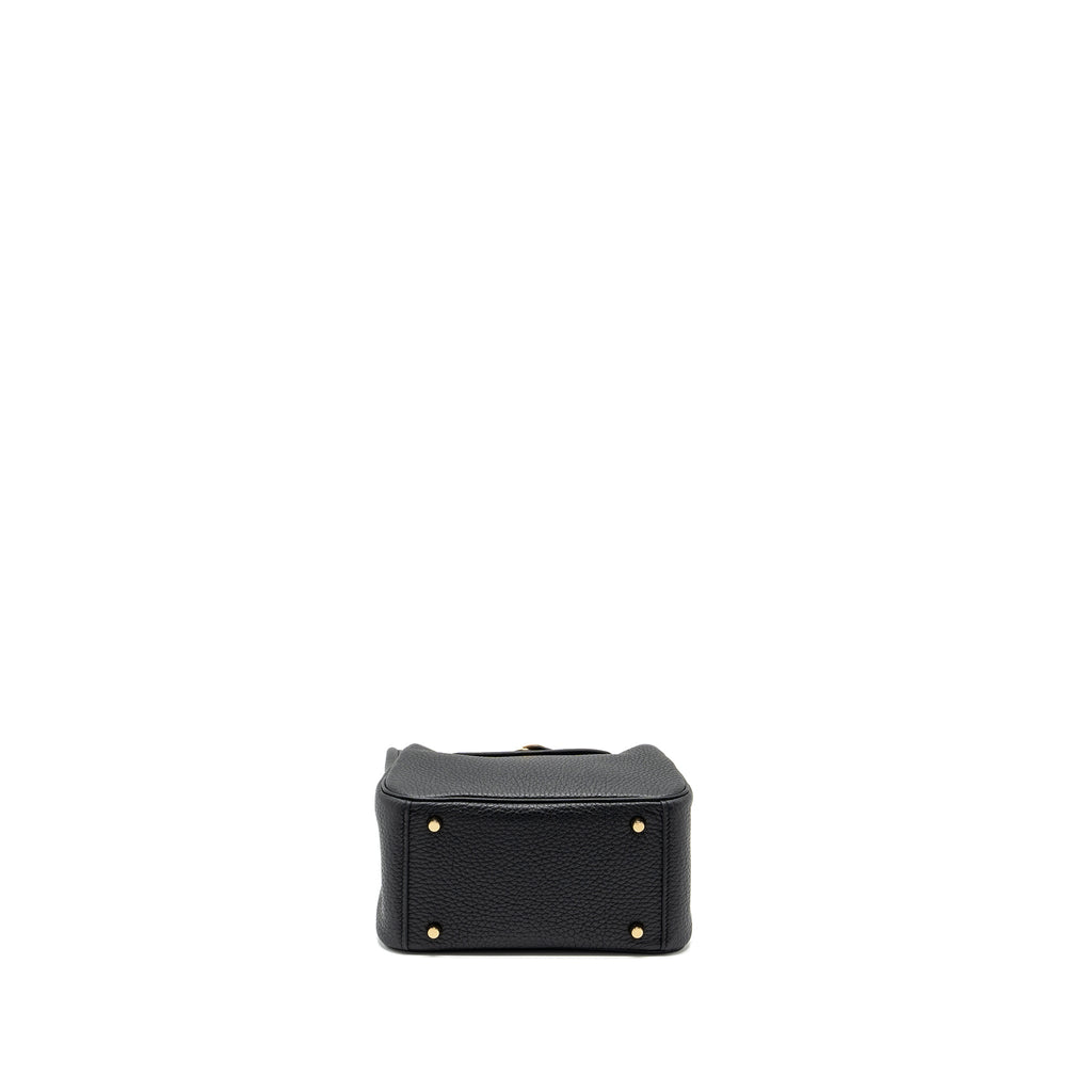 HERMES MINI LINDY CLEMENCE BLACK GHW