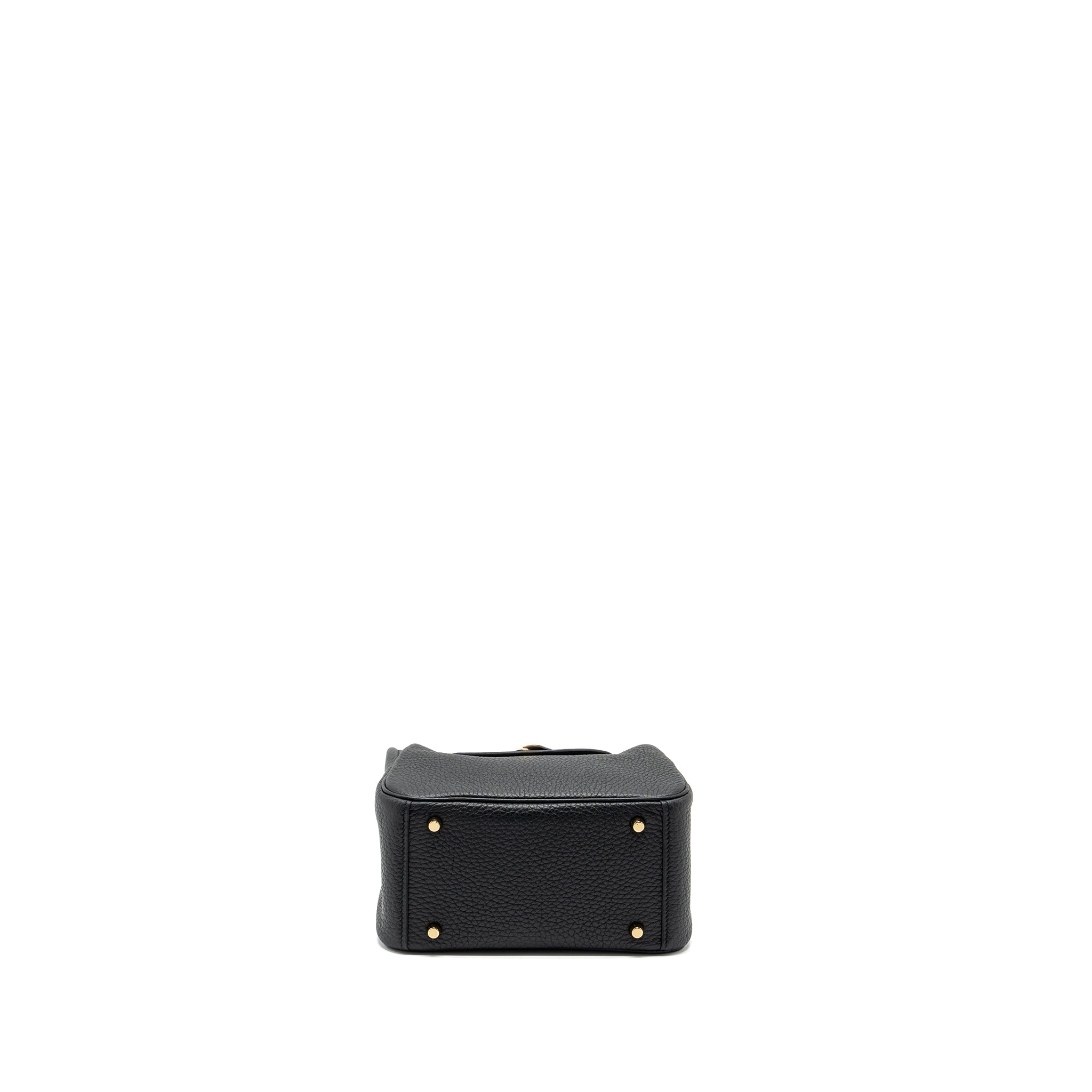 HERMES MINI LINDY CLEMENCE BLACK GHW