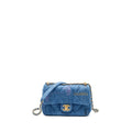 CHANEL 22P SMALL FLAP BAG DENIM BLUE GHW (MICROCHIP)