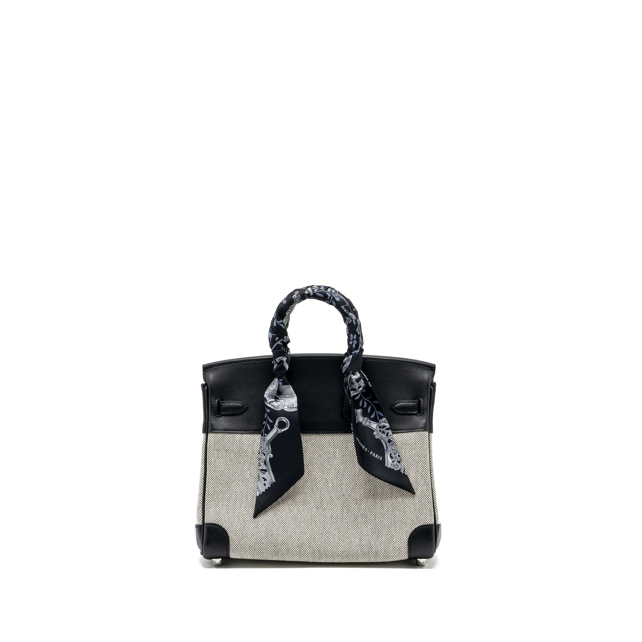 HERMES BIRKIN 25 TOILE SWIFT/CANVAS BLACK SHW