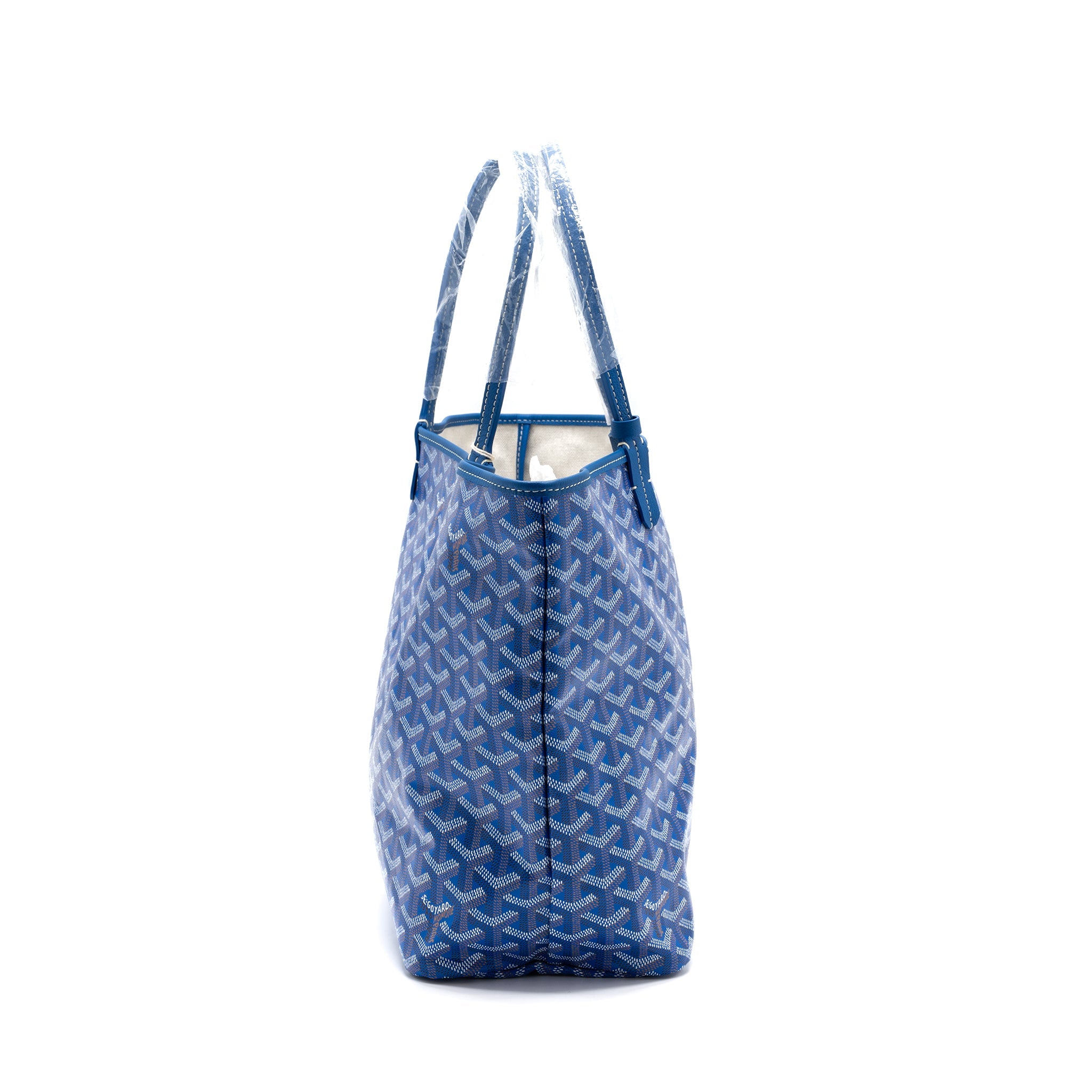 GOYARD SAINT LOUIS PM TOTE BAG CANVAS BLUE SHW