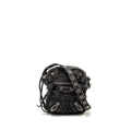 BALENCIAGA LE CAGOLE CROSSBODY BAG DENIM BLACK SHW