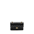 CHANEL SMALL CLASSIC DOUBLE FLAP BAG CAVIAR BLACK GHW (MICROCHIP)