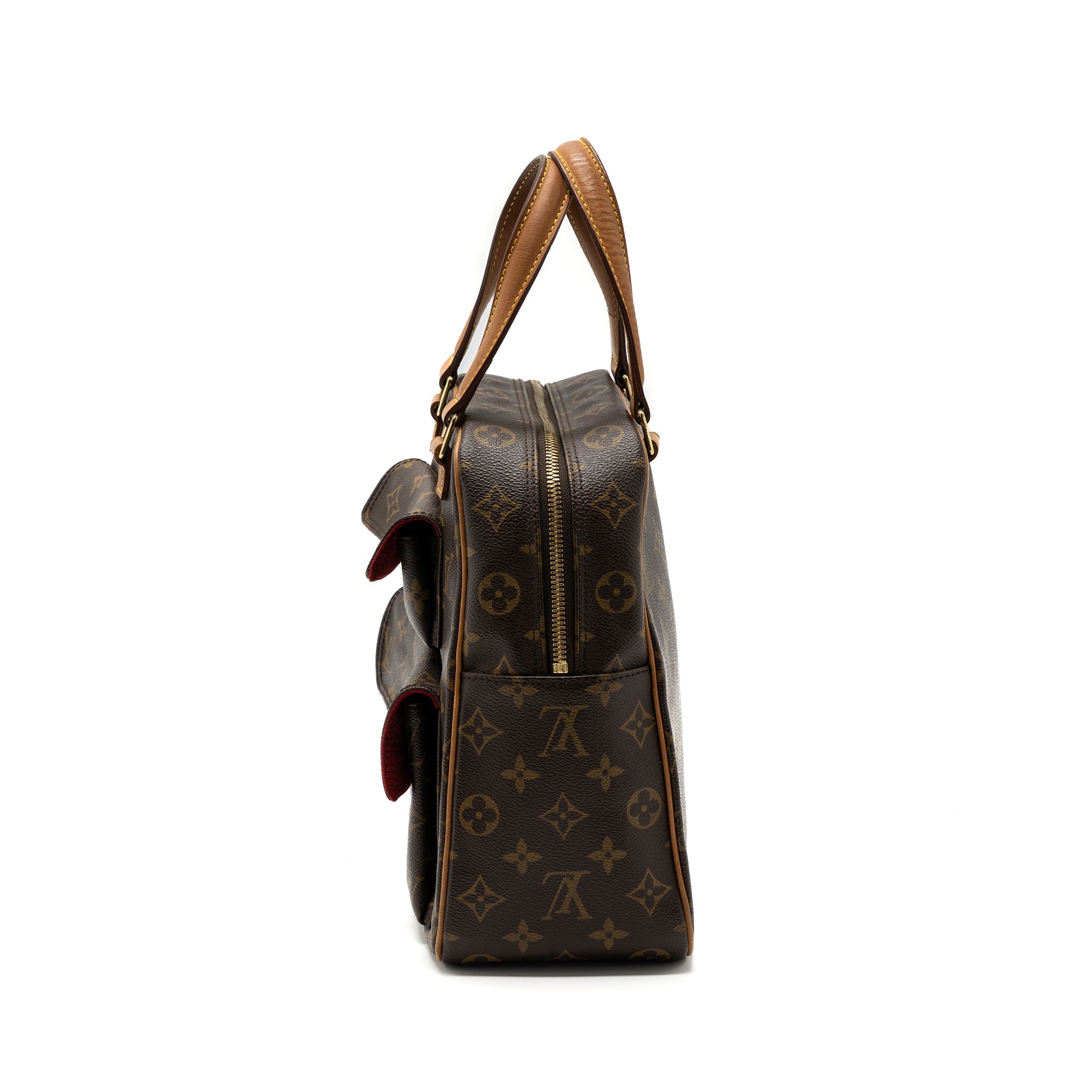 LOUIS VUITTON VINTAGE TOP HANDLE BAG MONOGRAM CANVAS GHW