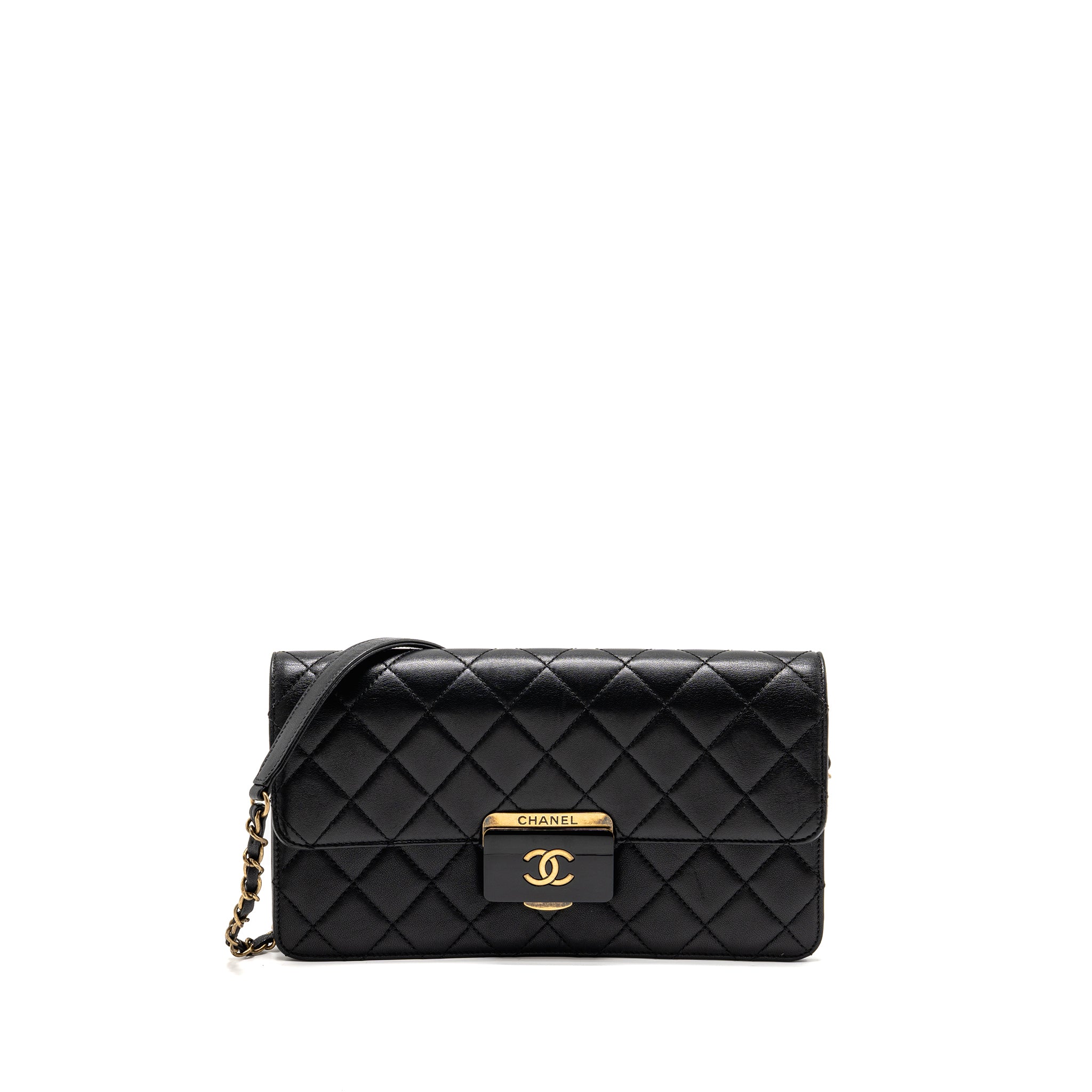 CHANEL BEAUTY LOCK FLAP BAG SHEEPSKIN BLACK GHW
