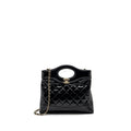 CHANEL 24C MINI 31 BAG SHINY CALFSKIN BLACK LGHW (MICROCHIP)