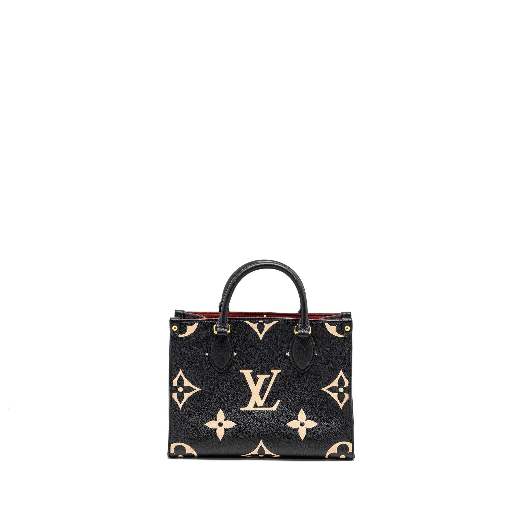 LOUIS VUITTON ONTHEGO PM BICOLOUR MONOGRAM EMPREINTE BLACK/BEIGE GHW