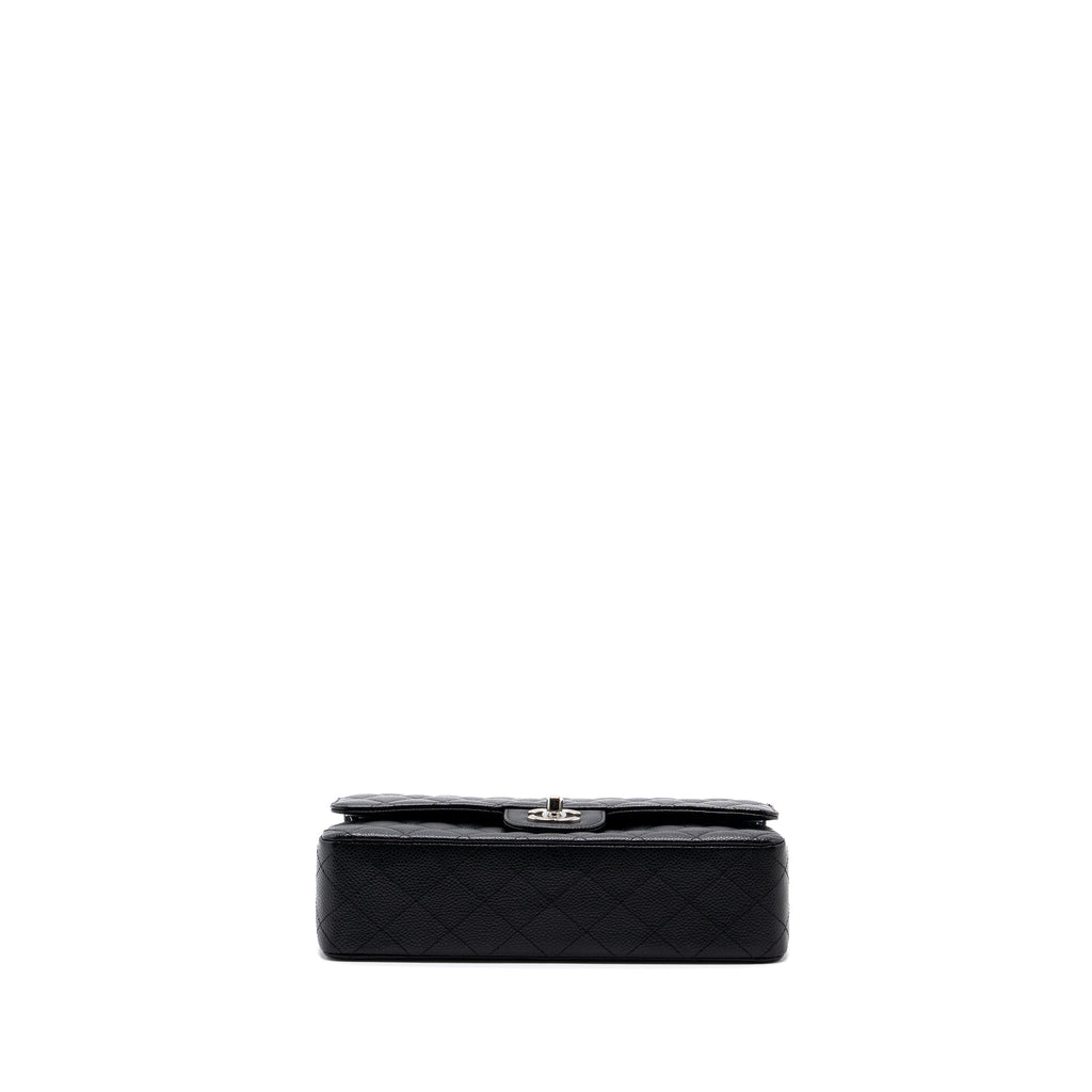 CHANEL MEDIUM CLASSIC DOUBLE FLAP BAG CAVIAR BLACK SHW
