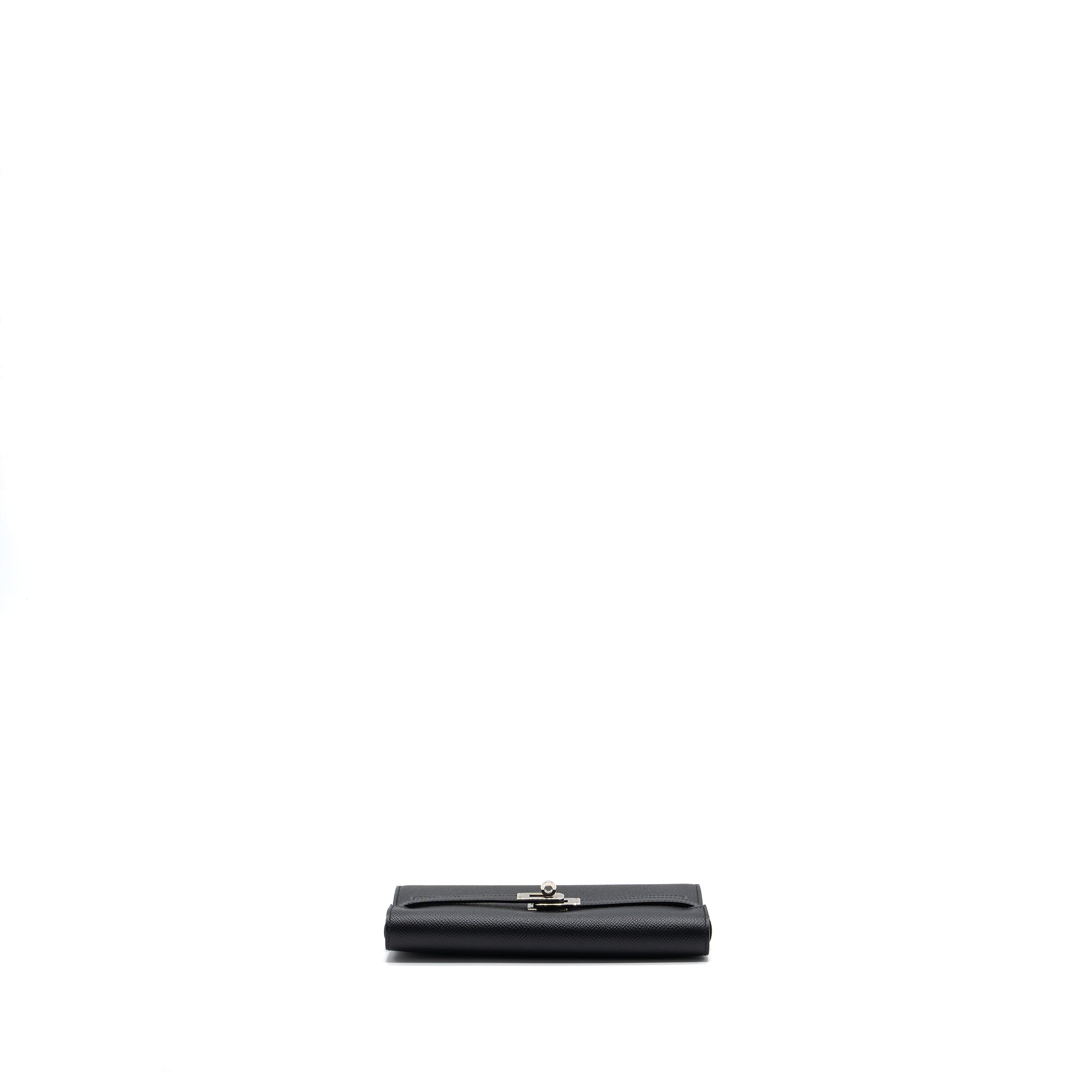 HERMES KELLY LONG WALLET EPSOM BLACK SHW