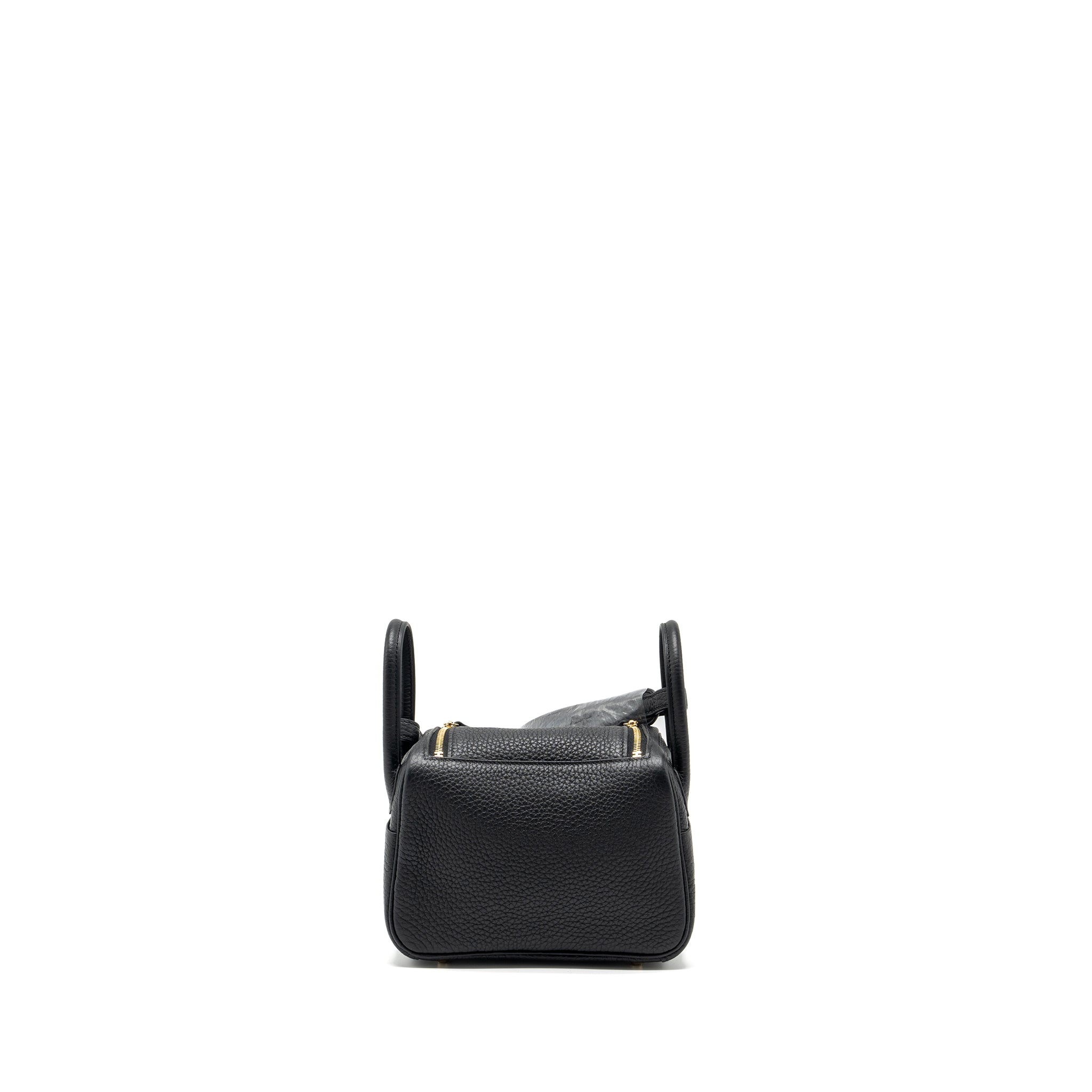 HERMES MINI LINDY CLEMENCE BLACK GHW