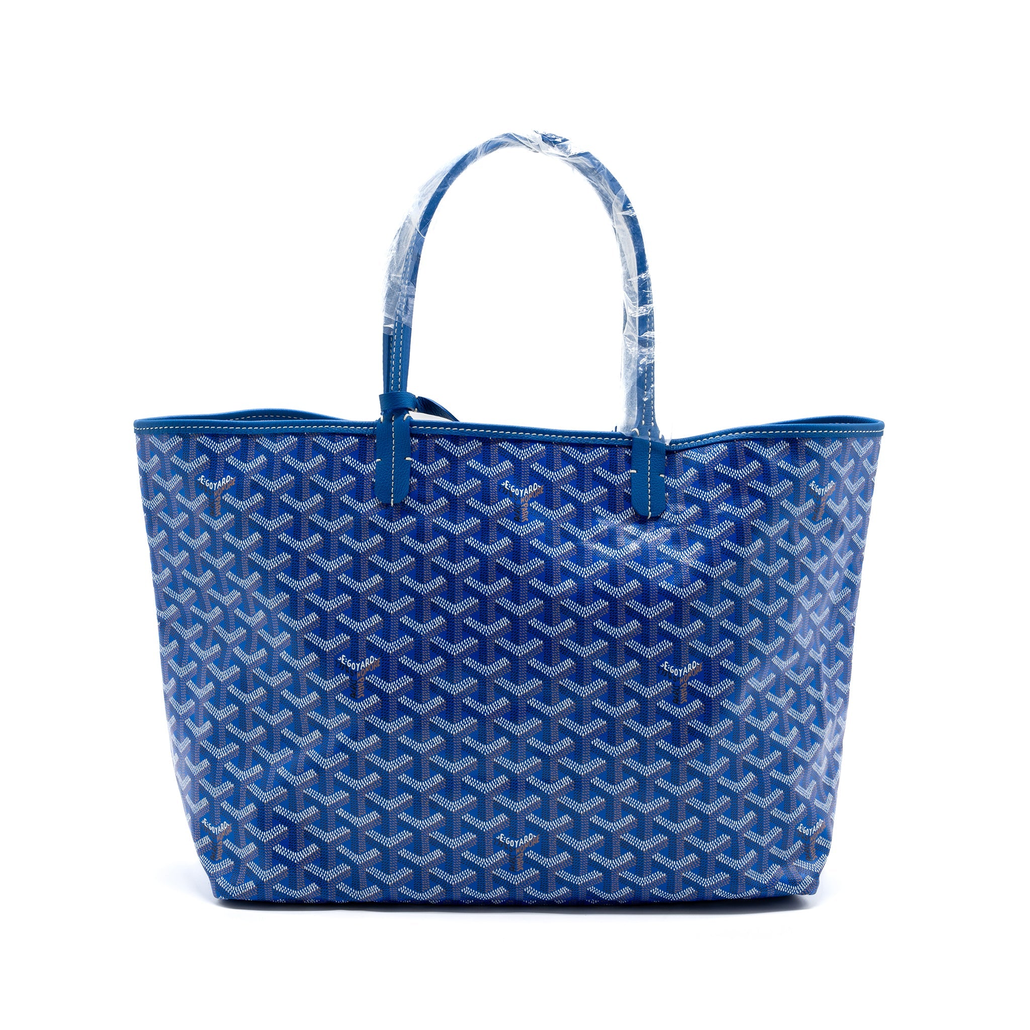 GOYARD SAINT LOUIS PM TOTE BAG CANVAS BLUE SHW