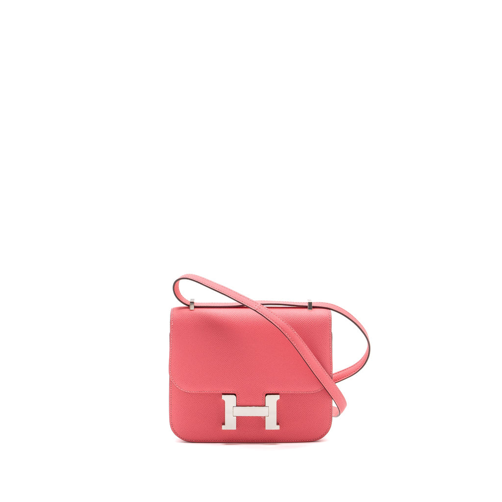HERMES MINI CONSTANCE EPSOM ROSE AZALEE SHW