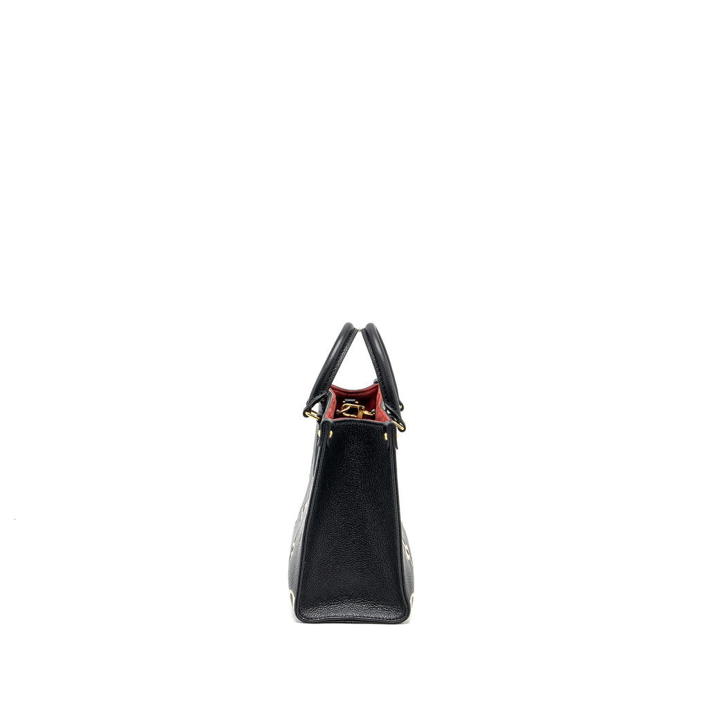 LOUIS VUITTON ONTHEGO PM BICOLOUR MONOGRAM EMPREINTE BLACK/BEIGE GHW