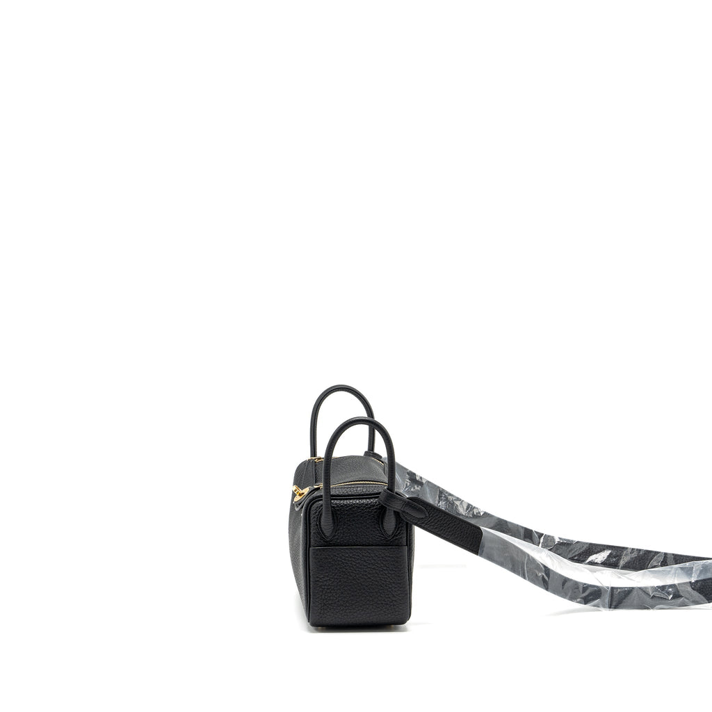 HERMES MINI LINDY CLEMENCE BLACK GHW