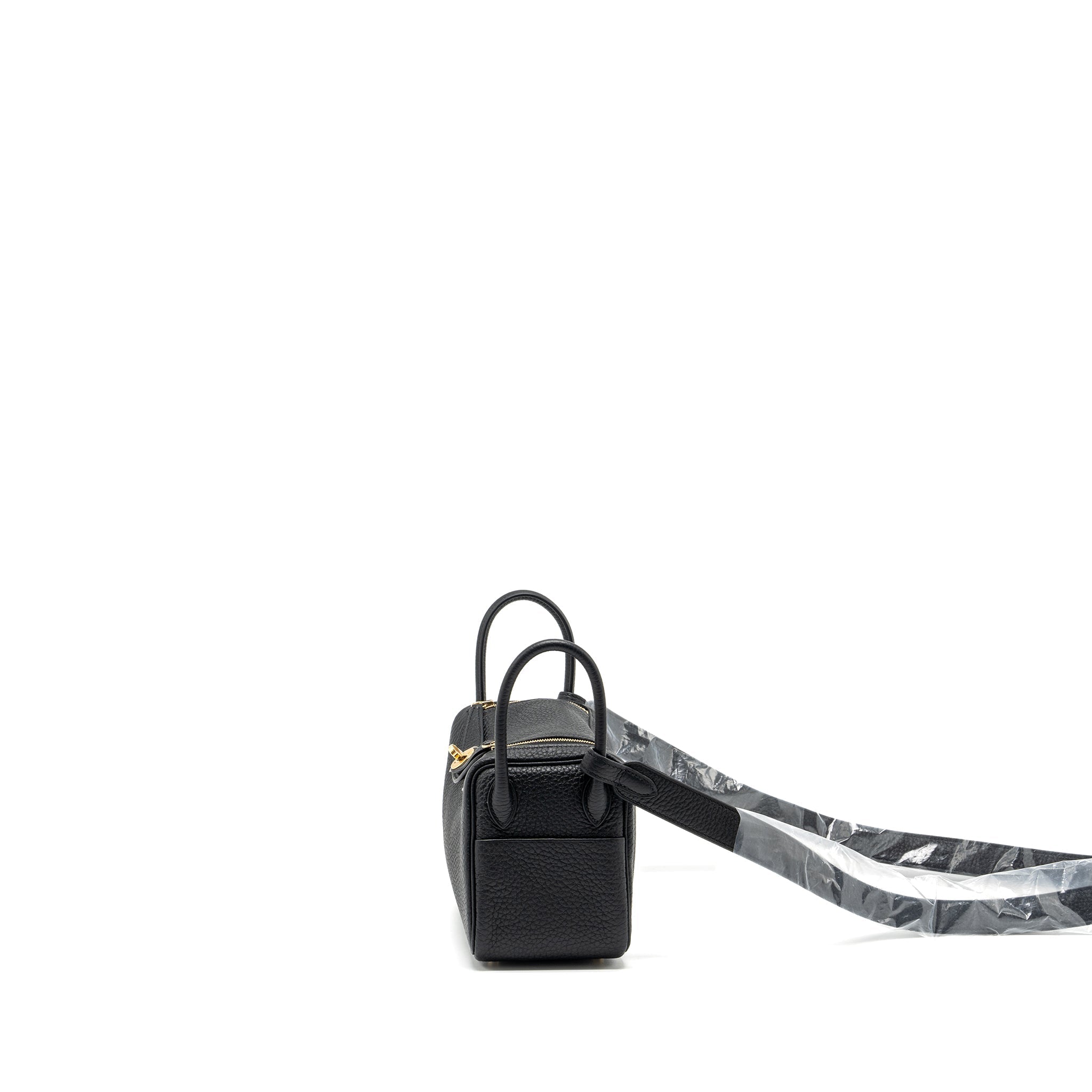 HERMES MINI LINDY CLEMENCE BLACK GHW