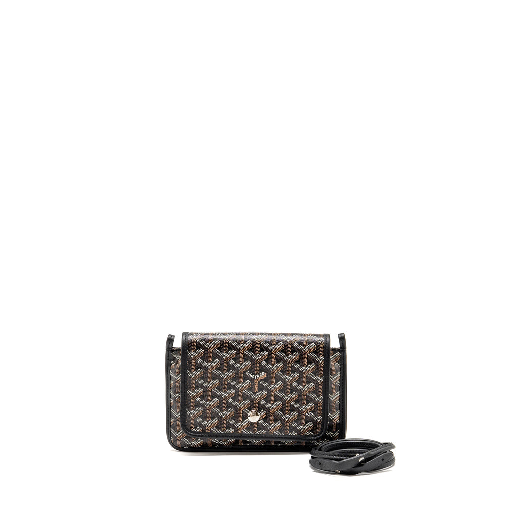 GOYARD PLUMET POCKET POCHETTE GOYARDINE CANVAS BLACK SHW