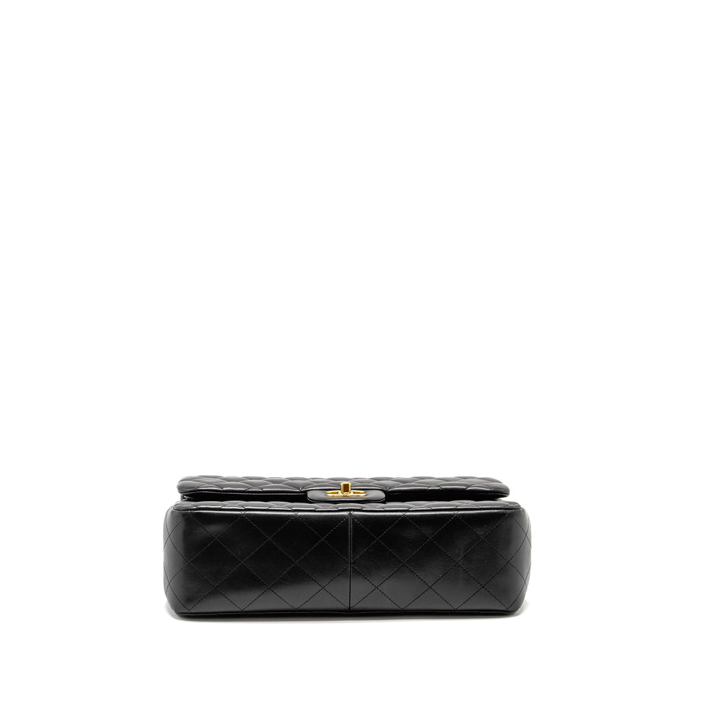 CHANEL JUMBO CLASSIC DOUBLE FLAP BAG LAMBSKIN BLACK GHW